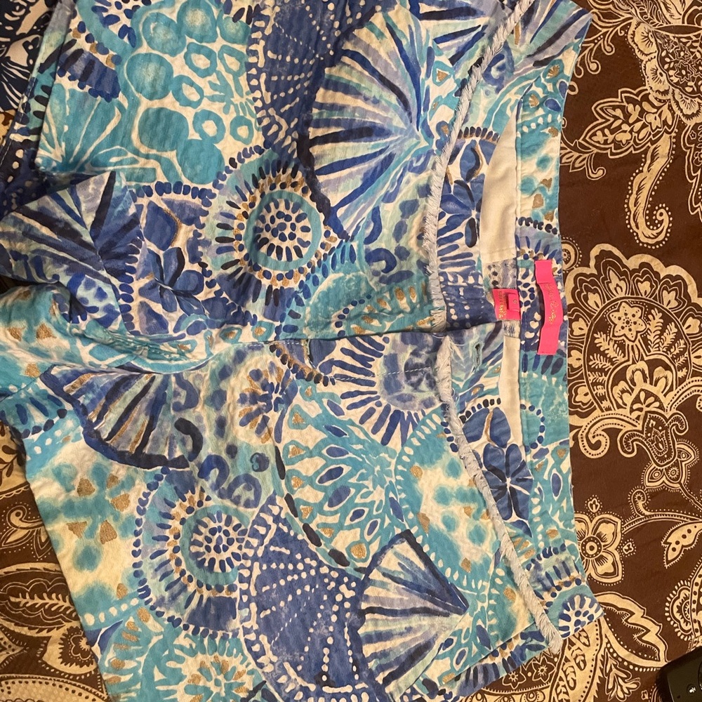 Lilly Pulitzer Blue Multi Print Women’s Shorts